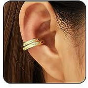 Ear Cuffs for Women Non Piercing Sparkling Huggie Ear Cuff Earrings Cuff Fake Cartilage Earrings
