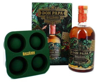 Don Papa Masskara Rum 40% 0,7 L + Ice Cube Shooter form in Brandneuer Geschenkbox