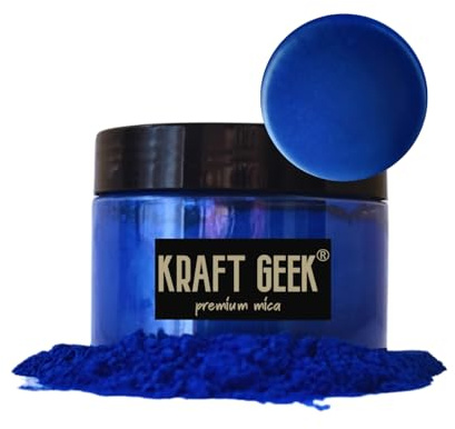 Royal Blue Premium glimmerpulver 50 g. Pulverfärg för epoxihartspigment naturlig tvålfärg, ljus, slime, badbomber, smink, nagel, tyg, tygfärg, vaxsmältning etc.