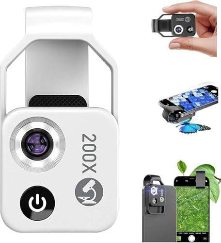 GINTBN 2025 Ny Nano Zoom 200x för iPhone, Nanozoom 200x för iPhone med CPL, Nano zoomobjektiv för iPhone, bärbart 200 x fickmikroskop kameraförstoring, zoomobjektiv för iPhone och Android zoom