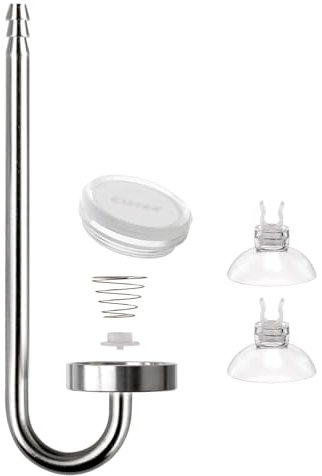 Clscea CO2 Stainless steel diffuser, CO2 Atomizer with Built-in Check Valve and Replaceable Disc for Aquarium Plant Tank