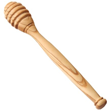 Honey Dipper - Bacchetta per miele in legno naturale, utensili da cucina per spalmare o piovigginare, utensile per panini, pancake, caramelle, vacanze, inverno, autunno, Halloween, feste in casa