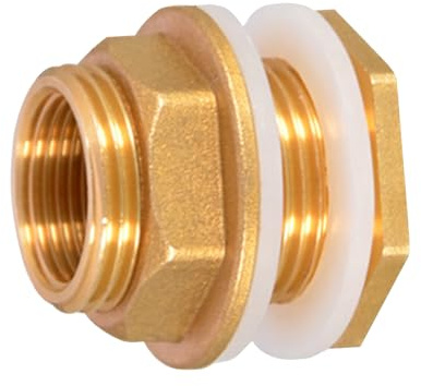 Conector para tanque de agua, conector para manguera de jardín - Conector para tanque de mamparo de agua macizo para 'agua,Adaptador de pescado Conector para agua i