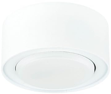 Licht-Erlebnisse Faretto rotondo da superficie JAMEY metallo bianco a basso abbagliamento GX53 Ø10cm spot da soffitto casalingo camera da letto