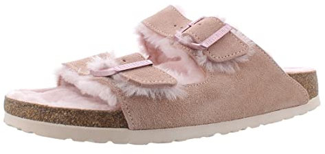 Birkenstock Arizona SFB Cuir Damen-Sandalen, Wildleder, Erdrot, 37 EU, hellrosa, 40 EU