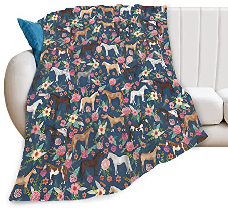 exroozy Horse Blanket Gifts for Girls Women Western Throw Blankets 50x40