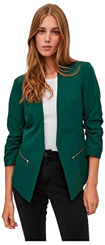 Vila Vijoy Noos-Chaqueta 3/4 Blazer, Pineneedle, 40 para Mujer