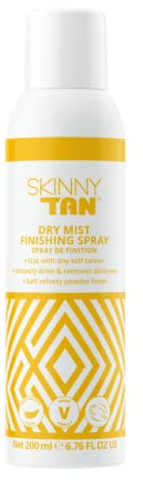 Skinny Tan Dry Mist Finishing Spray - Fake Tan Setting Spray, Remove Stickiness & Transfer to Clothes after Self Tan Application, Vegan & Cruelty Free Skincare - 200ml