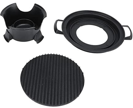 HERCHR Gril De Table, Gril Portable en Aluminium Moulé sous Pression, Poêle à Gaz, Four à Dessus Plat avec Poêle Antiadhésive pour Pique-Nique en Plein Air, Camping