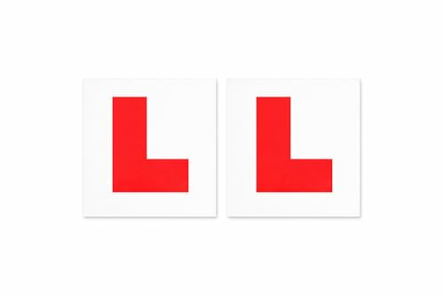 1ABOVE Fully Magnetic L Plates for Car – 2 Pack Learner Driver Plates, Strong Full Magnet Hold, High Visibility L Sign, Easy Removable, Won’t Fly Off