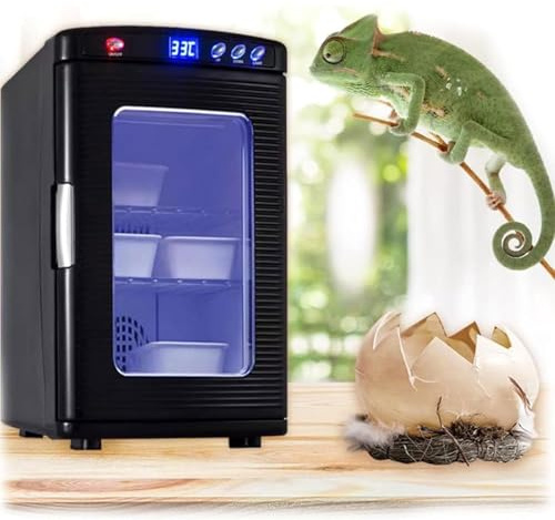 Reptilinkubator 25L Scientific Lab Inkubator Digital inkubator Kylning och uppvärmning Dubbel temperaturkontroll 5-60°C Inkubator för reptilägg