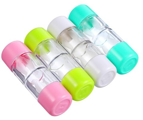 Hemobllo Boîtes De Protection pour Lentilles Rigides Lot De 4 Étuis Compacts, Faciles à Nettoyer, pour Lentilles Perméables Aux Gaz, Usage Maison Et Voyage