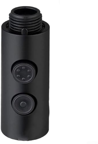 Honseadek Grifo de cocina extraíble G1/2, boquilla de grifo de repuesto, ABS, modo doble, rociador, ducha, burbuja, fregadero de cocina, boquilla mezcladora para pieza de repuesto (negro)