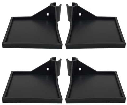 Puthernm 4 Estantes de Esquina para Carpa de Cultivo, Accesorios para Carpa de Cultivo de 16 mm, Estantes para Carpa de Cultivo para Colocar la Cámara Higrómetro Negra