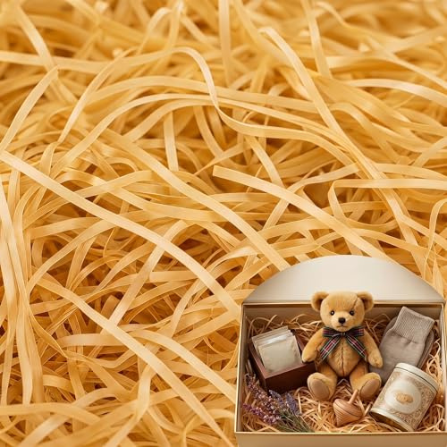 500g Shredded Tissue Paper, Light Champagne Soft Hamper Filling | Packaging Filler, Birthday Anniversary Graduation New Year Gift Decorations