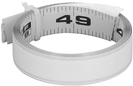 YUYTE Självhäftande Måttband, Självhäftande Måttband 4FT, 48 Tum Klippbar Måttstock för Arbetsbänk och Sågbord, Metallkonstruktion för ökad Hållbarhet