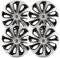 SPARCO SPC1373SVBK Sicilia Wheel Covers, Silver/Black, Set of 4, 13 zoll