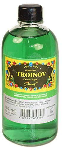 3x Eau de Cologne Trojnoj grün 180ml (3er Pack)