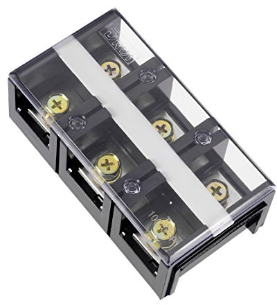 uxcell Dual Rows 3 Positions 600V 100A Wire Barrier Block Terminal Strip