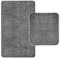 Sentidos Badematten Badteppich rutschfeste,weicher Badezimmerteppich Wasserabsorbierend maschinenwaschbar Badvorleger für Dusche, Badewanne Set 60x100 und 50x50 cm, Grau