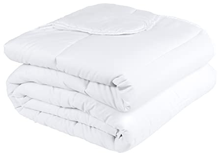 Pikolin Home RF07220PK220BLA Sommerdecke, Bettdecke, 220 x 220 cm, Faser 150 g, milbendicht, atmungsaktiv, leicht und weich, Weiß, Bett 135-220 x 220 cm