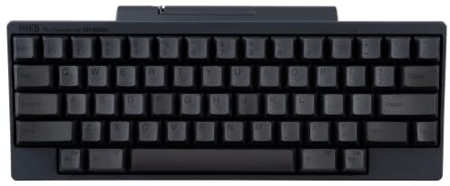 HHKB HYBRID Tastatur PD-KB800B, Gedruckte Tastenkappen, Professionelle Mechanische 60% Tastatur, Bluetooth, USB-C (Holzkohlenschwarz)