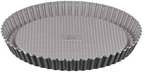 Lagostina Gustosa Stampo Crostata in Acciaio Antiaderente per Forno, Nero, Diametro 28 cm