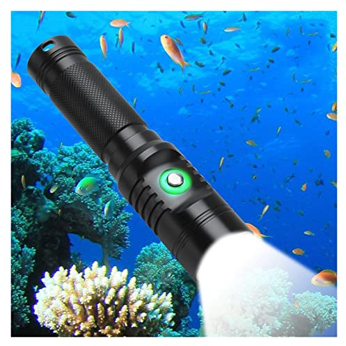Underwater Lights Diving LED Flashlight Dive 80 Meter XM-L2 LED 21700 Waterproof IPX8 Underwater Camping Lanterna Torch Lamp Light for Outdoor Exploration Under Water Sports (A Package 1)