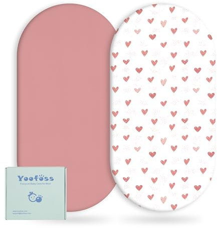 Yoofoss 2 Pack Baby Spannbettlaken Spannbetttuch Mikrofaser Matratzenauflage Atmungsaktiv Matratzenschoner Laken für 38x77 cm 41x81 cm 40x90 cm Beistellbett Babybetten Kinderbett