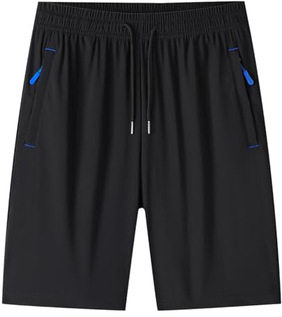 Costume Piscina Uomo Costumi Mare Uomo Costume da Bagno Uomo Piscina Nuoto Pantaloncini da Bagno Uomo Surf Short Mare Shorts Sportivi Uomo Navigare Pantaloncino Sportivo Uomo Taglie Forti Nero 8XL