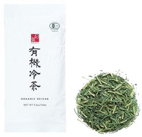 Ocha & Co. Organic Reicha Green Tea – Japanese Cold Brew – Refreshing Cold Tea - Blended Light with Sencha & Matcha, 100g/3.5oz.