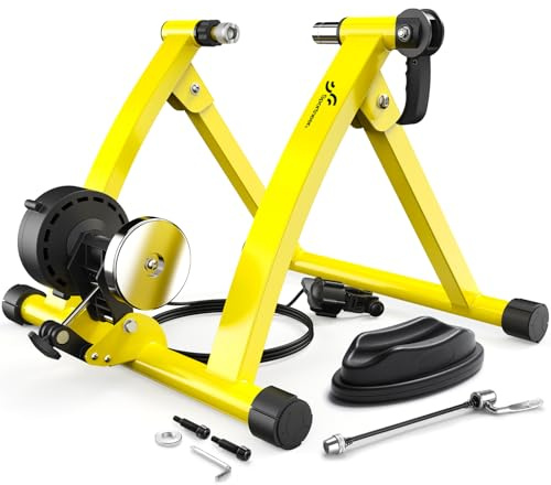 Cykeltränare, Sportneer Home Trainer cykel, magnetisk bromsning, 6 motståndsinställningar med brusreduceringshjul, snabbfrigörande handtag