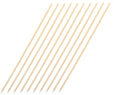 Abaodam 10 Stück Handpuppen-Joystick Puppenspiel-steuerungstool Runde Holzstangen Marionetten-bedienstange Handpuppen-bedienstab Handpuppen-bedienstange Bastelstöcke Aus Holz Khaki Metall