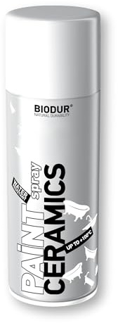 Biodur Emaille Keramik-Spray Glänz Sprühlack 400 ml, Acryllack Hochdeckende Sprühfarbe UV-beständig Sprühdose zur Renovierung Lackspray Spraydosen Schnelltrocknend für weiße Glanzlackoberflächen