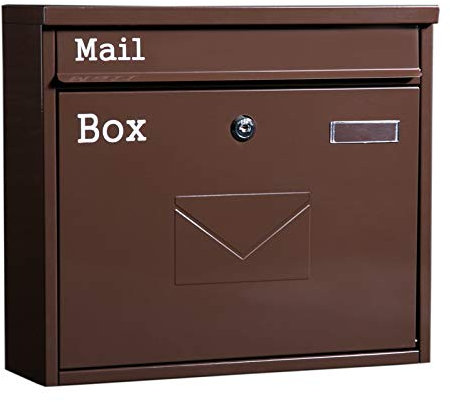 NSTVVEE Cassetta Postale Classica retrò Antipioggia per Ville, con Serratura, per Esterni, con Montaggio a Parete, per giornali, Cassetta Postale sicura da Giardino (D)