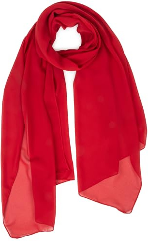 INOGIH Chiffon Scarf Sheer Wrap for Women Lightweight Soft Summer Silky Scarf for Wedding Evening Dresses Dating Travel