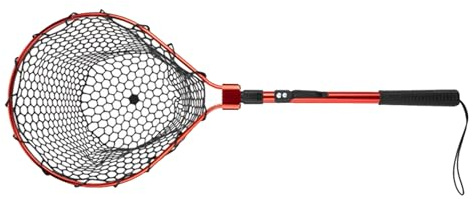 Guadino da – Attrezzatura telescopica con manico lungo, strumento di rete in silicone, guadino pieghevole portatile | Attrezzatura antiscivolo per fiume, lago, barca, cattura, bambini, adulti