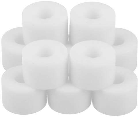 Toddmomy 10 Bujes Amortiguadores para Longboard Blancos Kit de 10 Piezas de PU Resistentes para Patineta Accesorios para Ejes Almohadillas Elevadoras Compatibles Patines y Skate al Aire
