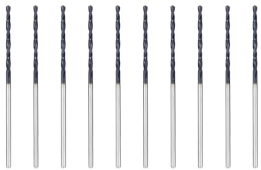 Hilpaty Punta per Metallo Pezzi Professional Punta da Trapano M35 HSS-Co, AlTiN Rivestita, Standard DIN 338 (1.0mm x 34mm x 10pcs)