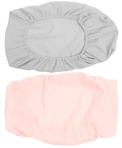 Didiseaon Lenzuolo per Fasciatoio Rimovibile e Traspirante per Ragazzo Ragazza, Copri Fasciatoio Elasticizzato in Cotone Confortevole, Fodera Lavabile per Cambio Pannolino Unisex 2 Pezzi