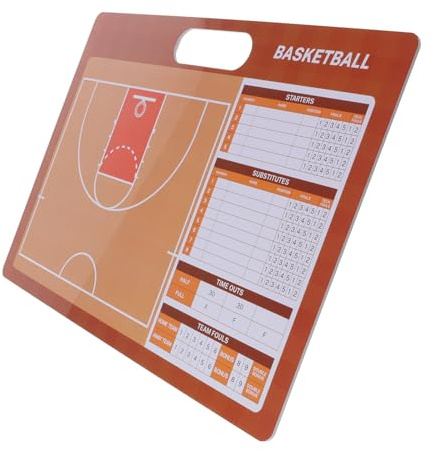 GOOHOCHY Lavagna Tattica Basket in PVC Cancellabile a Secco Strumento Portatile per Allenatori Tabellone per Partite Indoor e Training Squadra Sportiva