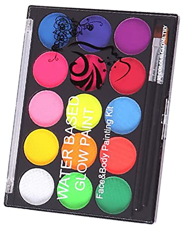 TIKATARER Pittura per il Viso e il Corpo in 15 Colori, Tavolozza di Trucco Brillante a Lunga Durata, Pittura a Olio e Non Irritante Facile Applicare, Ideale per Spettacoli Teatrali di Feste di