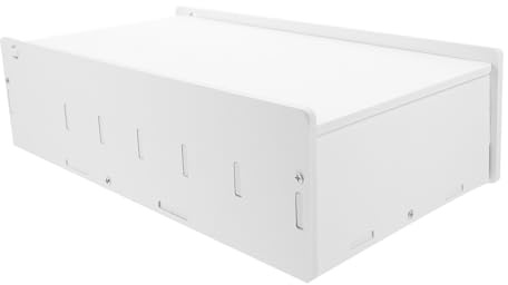 HAPINARY Boîte à Monnaie en Plastique Pvc avec Couvercle et 6 Compartiments, Organisateur de Billets Compact pour Bureau et Commerce, Plateau de Rangement Multifonction pour Trésorerie