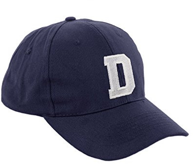 morefaz hatt baseballkeps unisex för pojkar och flickor, marinblå hatt, barnkeps alfabet A-Z TM, D, S