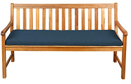 Gutekissen® Sitzkissen für Bank, Gartenschaukeln, Sitz, glatt. FK5 (140x40x5, Navy blau)