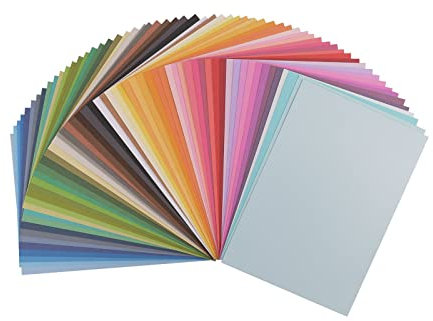 Vaessen Creative 2927-990 Florence Cardstock Papier, Helle Farben, 216 Gramm/m², DIN A4, 60 Stück, Textur, für Scrapbooking, Kartenherstellung, Stanzen und andere Papierbasteleien, Multi