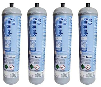 4 bouteilles de CO2 jetables de 600 g e290 pour eau pétillante