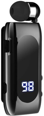 OISE ART STORE Trade Shop - Auricolare in-Ear Wireless Bt5.2 Retrattile Vivavoce Clip Stereo con Microfono K55