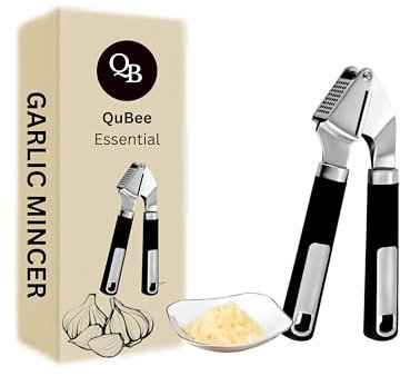 3 in 1, Heavy Duty Kitchen Aid, high quaity Stainless Steel Garlic, Ginger & Lemon Press, Soft Touch Handle, Extruder, Mincer & Crusher. Squeezer Presser Masher, Chopper