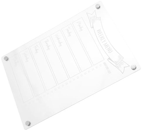 CAXUSD Babillard réinscriptible tableau planificateur de repas hebdomadaire réfrigérateur aimants pour le frigo approvisionnement de la maison force magnétique assiette de diner menu